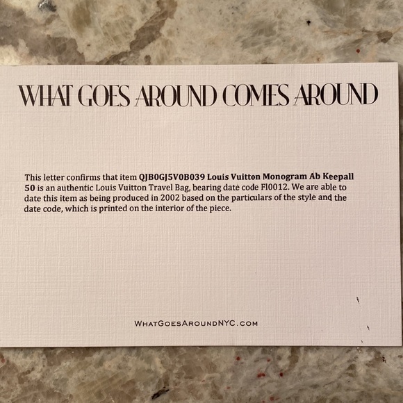 Authentic Louis Vuitton Monogram AB Keepall 50 Duffle Bag. - Picture 10 of 10